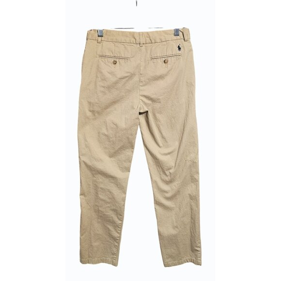 Polo Ralph Lauren Boys Chino Pants Sz 16  Lot of 2 PR Beige Yellow Cotton Blend - Picture 5 of 13
